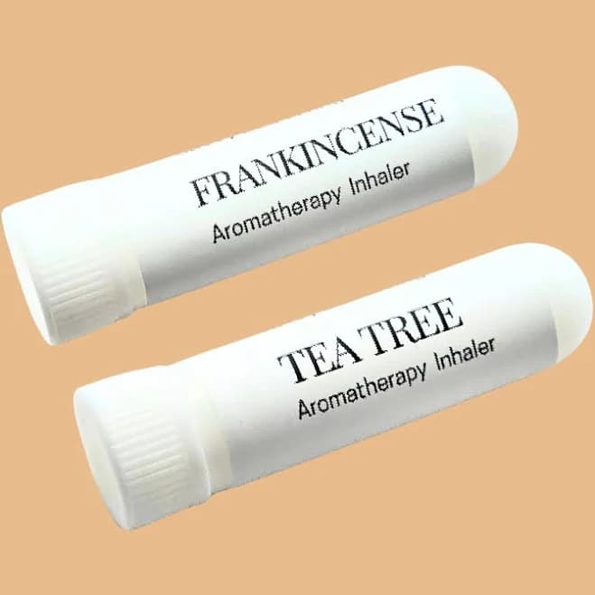 2 Pack Nasal Inhaler Sticks , Aromatherapy Inhalers Frankincense And Tea Tree Essential Oil