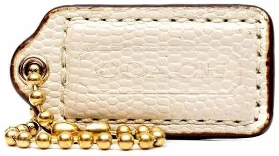 Coach Embossed Exotic Leather Key Bag Charm Keychain