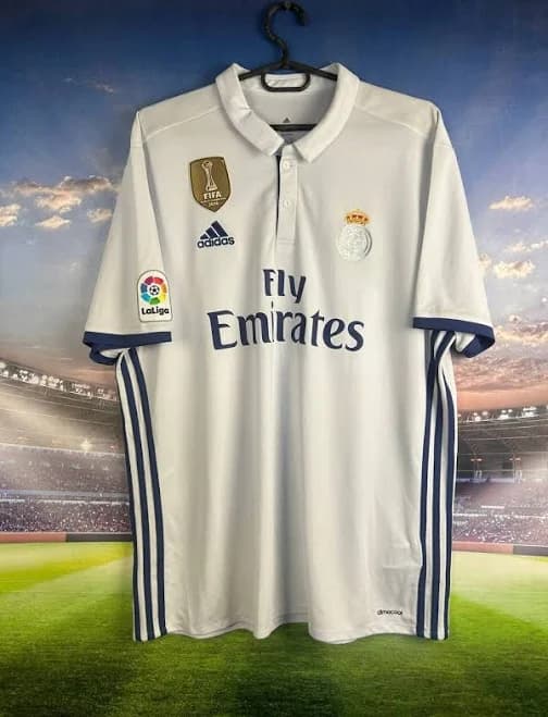 Men's Adidas White Real Madrid 2016/17 Home Authentic Jersey