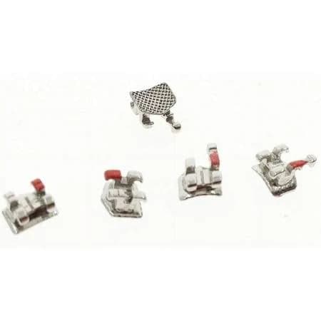 5 Kits (100 Pcs) Dental Orthodontic Metal Brackets Brace Mini Roth 022 Slot 3-4-5 Hooks, Size: One size