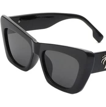 Hush Chic Retro Cat Eye Square Sunglasses