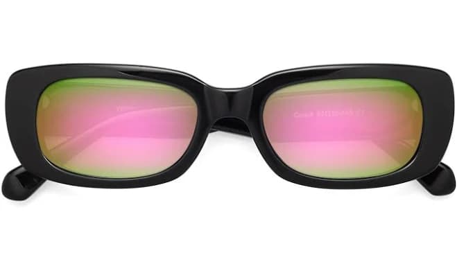 couch Hipster Rectangle Tinted Sunglasses
