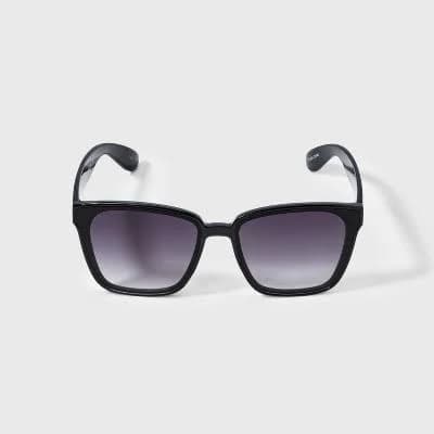 Universal Thread Women's Shiny Plastic Square Sunglasses with Gradient Lenses