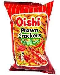 Oishi Prawn Crackers Spicy Flavor 2.12oz Pack of 4