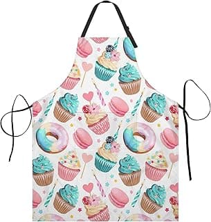 Apron Adjusted Neck Strap with 2 Pockets Waterproof Kitchen Chef for Cooking Grill BBQ Baking