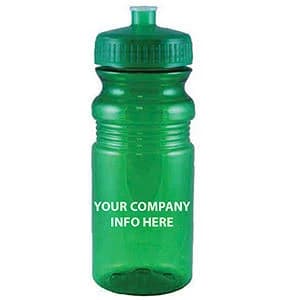 25 Custom USA-Made 20 Oz. Translucent Sport Bottle Translucent Green - Bulk, Custom, Personalized, & Promotional Products