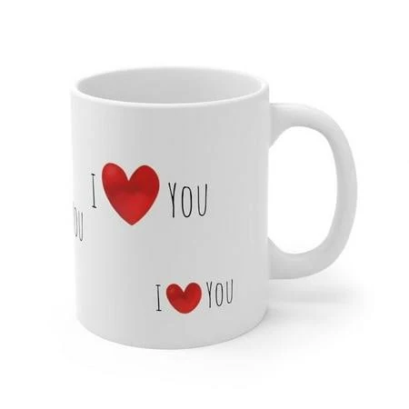 Ceramic Mug 11oz I love You Mug, White