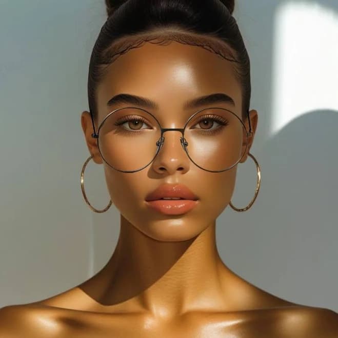 Black Round Metal Frame Blue Light Glasses| Lightweight Thin Frame