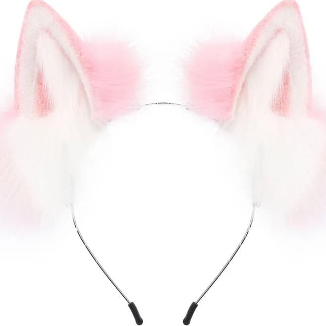 Ladies Plush Handmade Simulation Fox Ears Headband