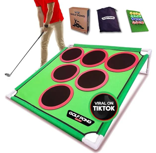 Golf Pong Fun Yard Games Backyard Games for Young Adults, Fathers & Golfers
