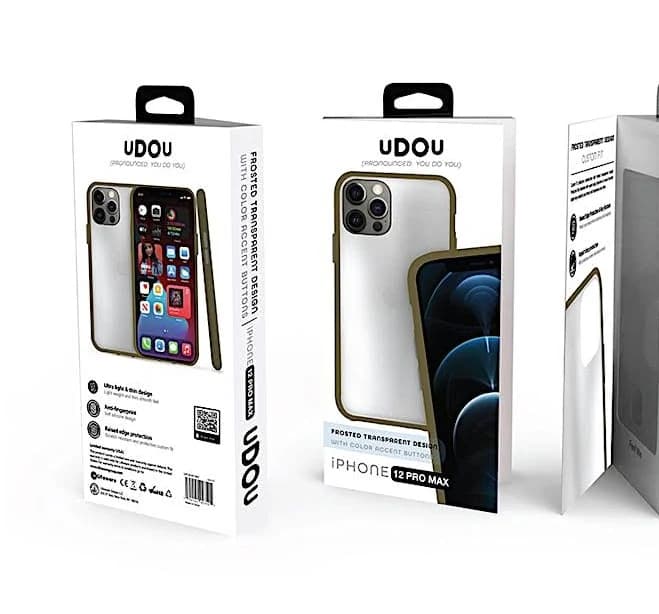 Case of 48 iPhone 12 Pro Max Transparent Colored Edge Protective Tpu Case by DollarDays
