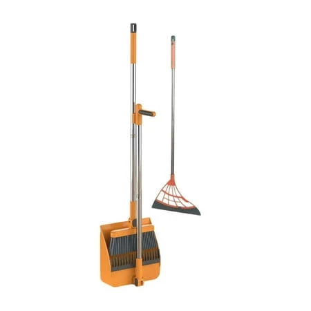 180 Degree Rotatable Foldable Standing Dustpan Set