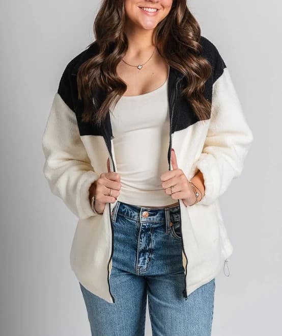 Colorblock Sherpa Jacket