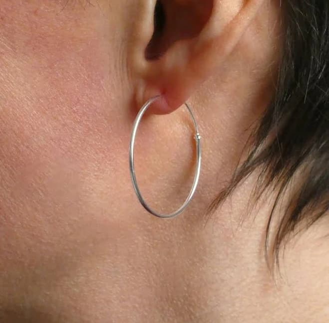 925 Sterling Silver Minimalist Hoop Earrings