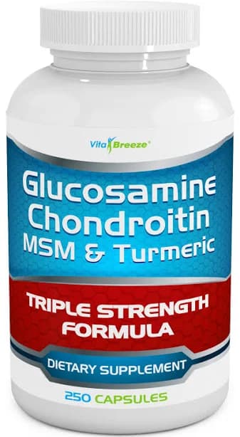 VitaBreeze Glucosamine Chondroitin, MSM & Turmeric Dietary Supplement