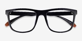 Armani Exchange AX3101U - Square Shiny Black Frame Eyeglasses | Eyebuydirect