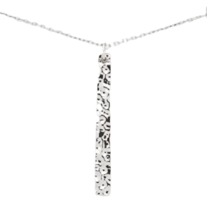 Hammered Silver Layer Necklace