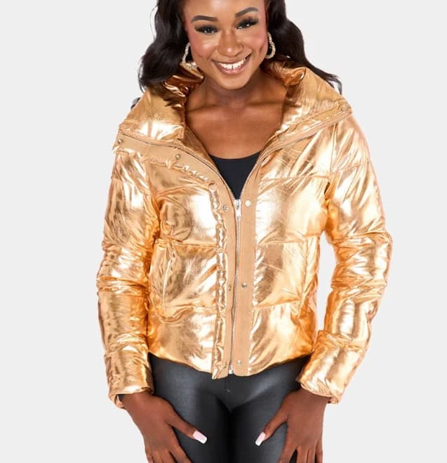 Buddylove Addison Metallic Puffer Jacket
