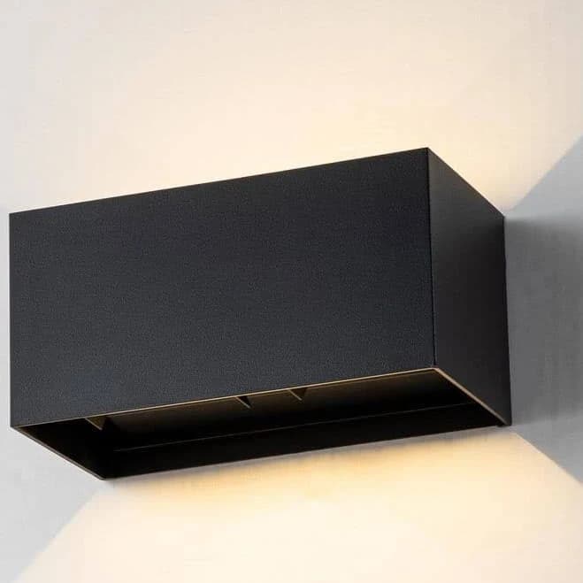 C Cattleya 4-Light Matte Black Aluminum Rectangular LED Outdoor Wall Sconce