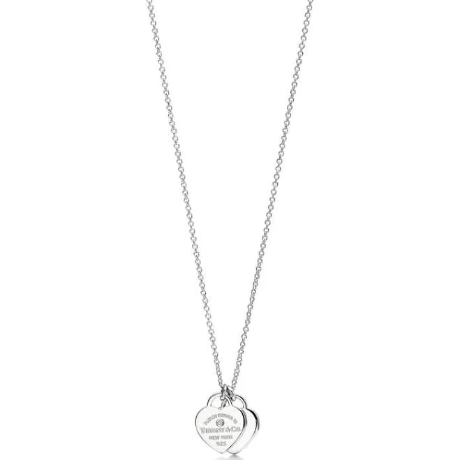 Return to Tiffany Heart Tag Pendant in Silver with a Diamond Mini