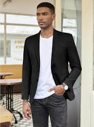 COOFANDY Mens Linen Casual Blazer Slim Fit Sport Coat Two Button Summer Suit Jacket Lightweight Business Sport Jacket Black at Amazon Men's Clothing store