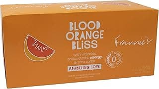 Frannie's Sparkling Beverage- Zero Calories & Sugar, Aspertame Free: 8-Pack 12 fl. oz. Cans (Blood Orange Bliss)