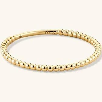 Mejuri 14K Yellow Gold Stackable Rings: Beaded Ring