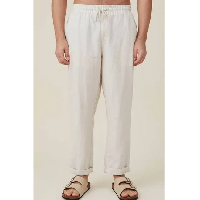 Cotton On Men's Linen Pant in Oatmeal at Nordstrom, Size X-Small