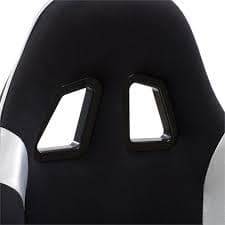 Pemberly Row High Back Fabric Ergonomic Gaming Chair with PU Stripe in Black - Walmart.com