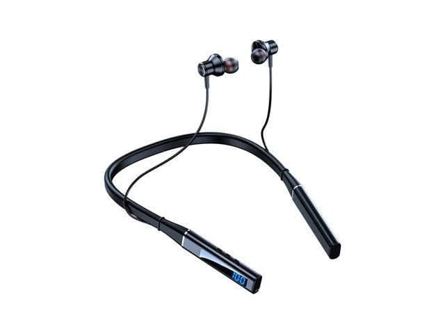 Wireless Bluetooth headphones with neck strap are lightweight and can be worn for a long time without causing discomfort. They feature noise reduction
