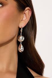 While The Night Is Young Earrings - Silver | Fashion Nova