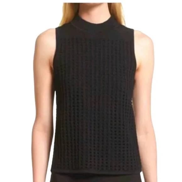 Rag & Bone Ingrid Mockneck Open Knit Top