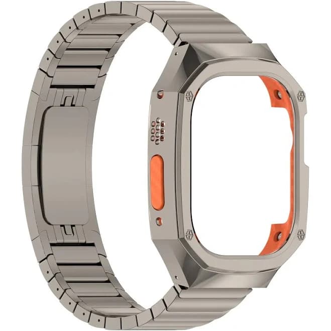 Rugged Metal Case+metal Link Bracelet Band For Apple Watch Ultra 2