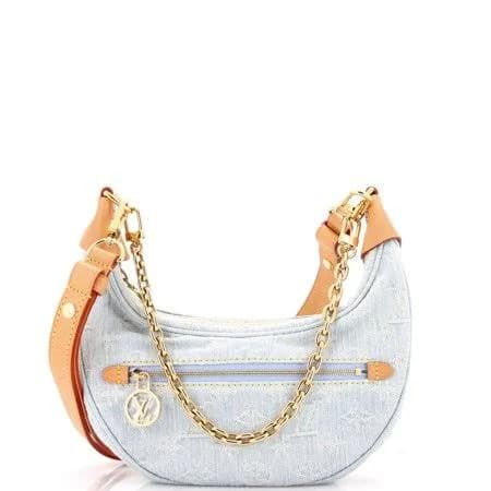 used Pre-owned Louis Vuitton Loop Handbag Monogram Denim By Rebag, Women's, Size: One size