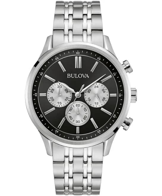 Bulova Men's Classic Chronograph Stainless Steel Watch