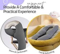 strusery Cooling Body Pillow U Shape for Adults - Double Fabric Design, Ergonomic Support for Side Sleep and Pregnancy, Removable Cover (Grey) : Amazon.com.be: Home & Kitchen
