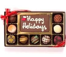 Assorted Holiday Chocolate Truffle Message Box