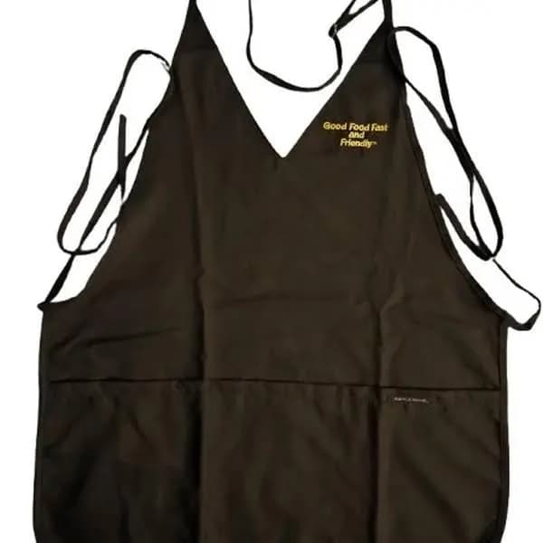 Waffle House Authentic Apron for Women with V-Neck, Adjustable Strap, Pockets