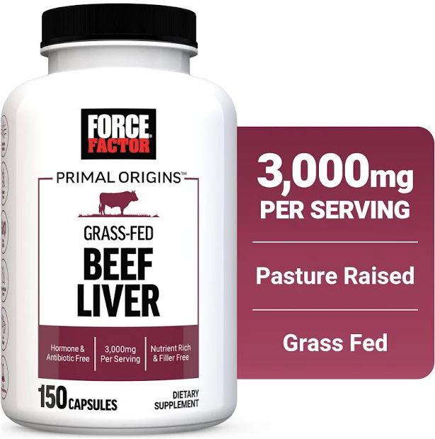 Force Factor Primal Origins Grass-Fed Beef Liver Capsules