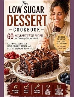 The Low Sugar Dessert Cookbook: 60 Naturally Sweet Recipes for Cravings Without Guilt | Easy No-Bake Desserts, Light Comfort Treats, and Healthy Everyday Indulgences