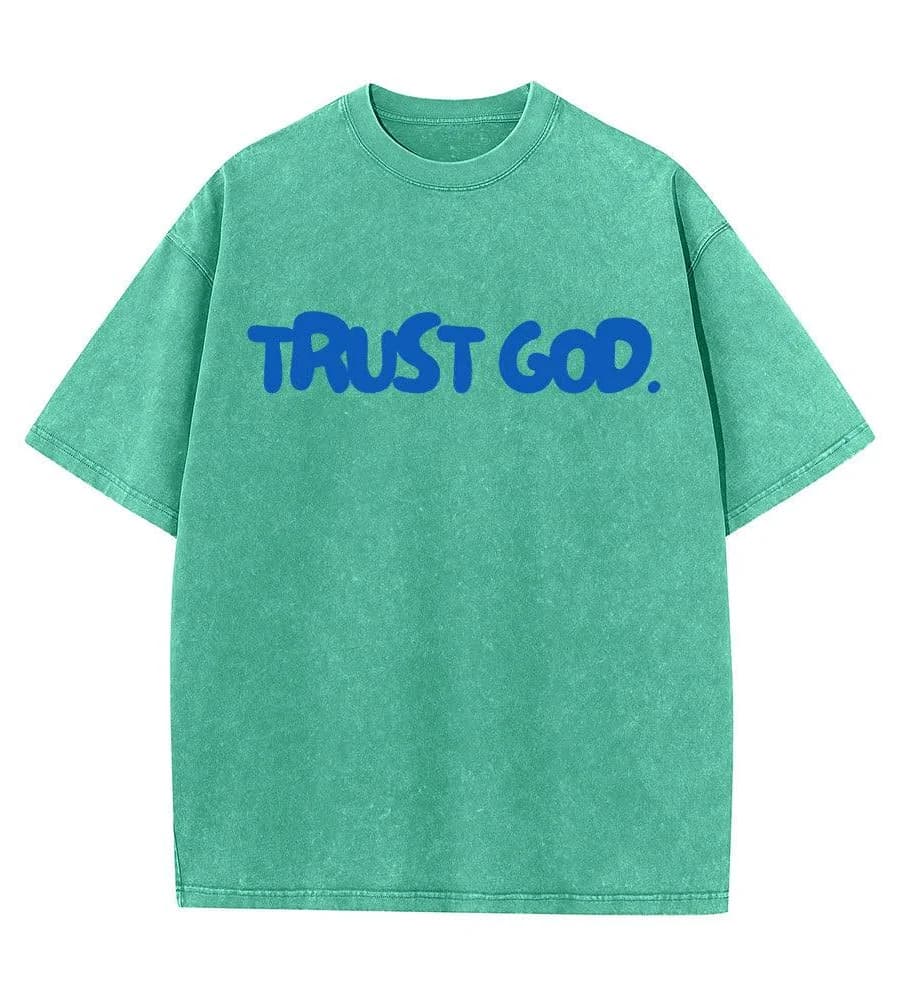 Christianartworkshop Trust In God Unisex Washed T-Shirt