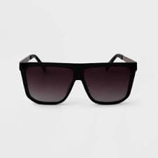 Women's Plastic Shield Sunglasses - A New Day™ Black: Maximum UV Protection, Recycled Plastic Frame, Medium Fit : Target