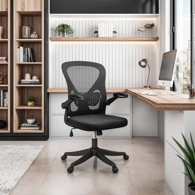 Techni Mobili Mesh Task Office Chair with Flip Up Arms