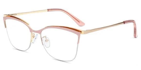 Women's semi-rimless metal eyeglasses | Firmoo.com