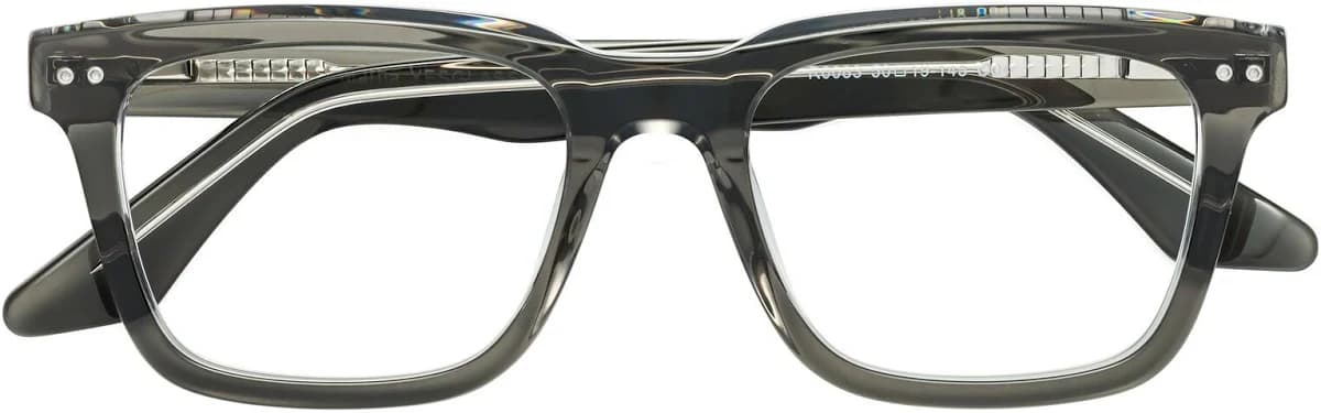 Narrow Classic Acetate Trapezoid Eyeglasses
