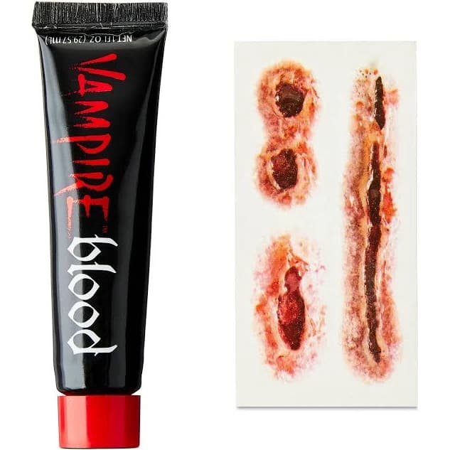 fun world Tube of Blood and Tattoos Halloween Make-Up for Adults