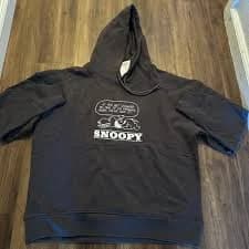 Peanuts Men's White and Grey Hoodie