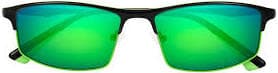 Wrap Around Sports Rectangle Mirrored Sunglasses Sunwear Lenses
