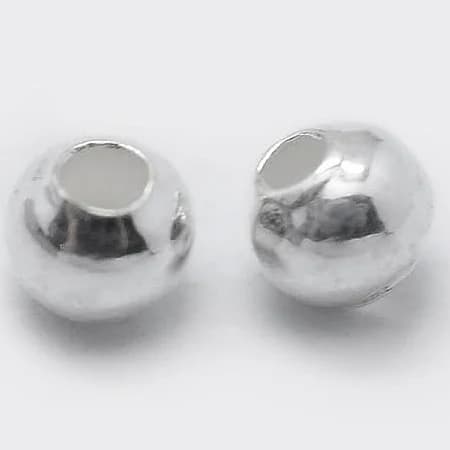 Sterling Silver Round Spacer Beads