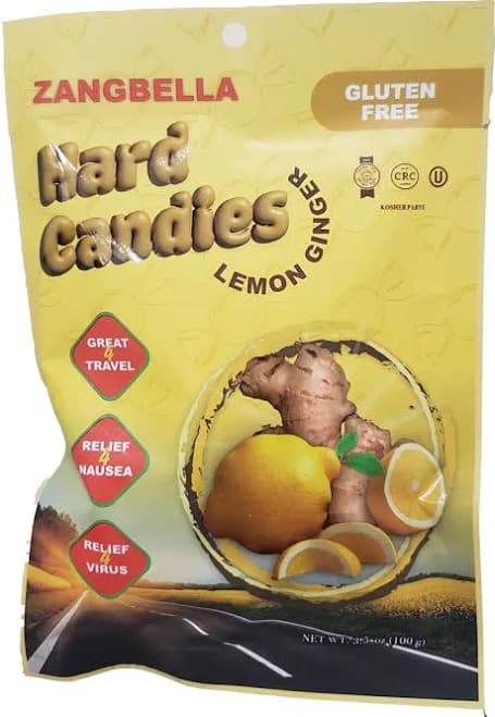 Zangbella Kosher Hard Candies Lemon Ginger Flavor